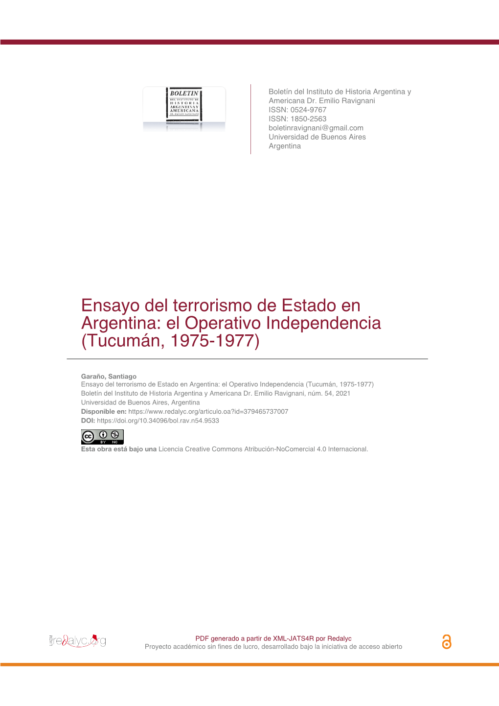 El Operativo Independencia (Tucumán, 1975-1977)