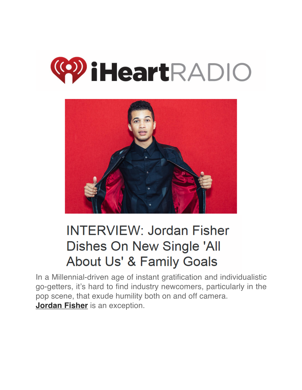 Jordan Fisher Is an Exception