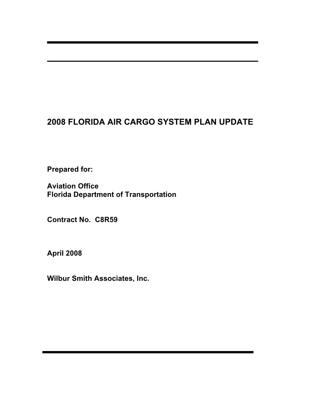 2008 Florida Air Cargo System Plan Update