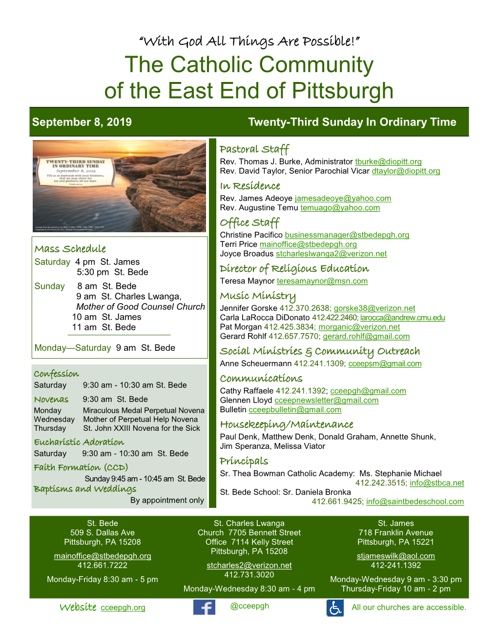 The Catholic Community of the East End of Pittsburgh