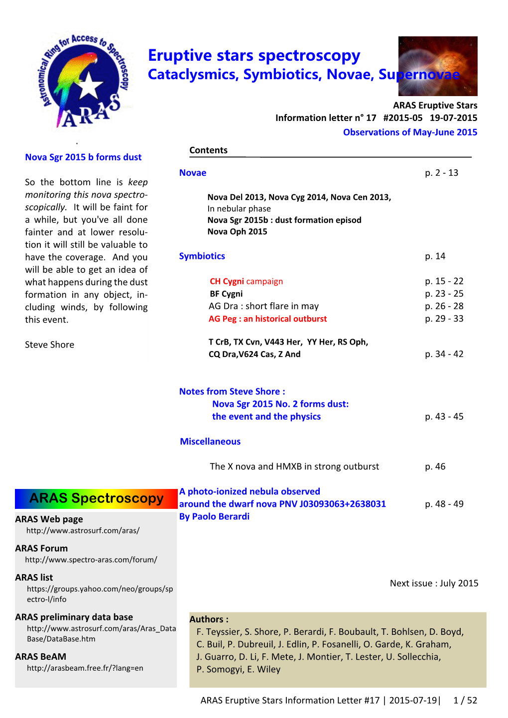 Information Letter N° 2015-05