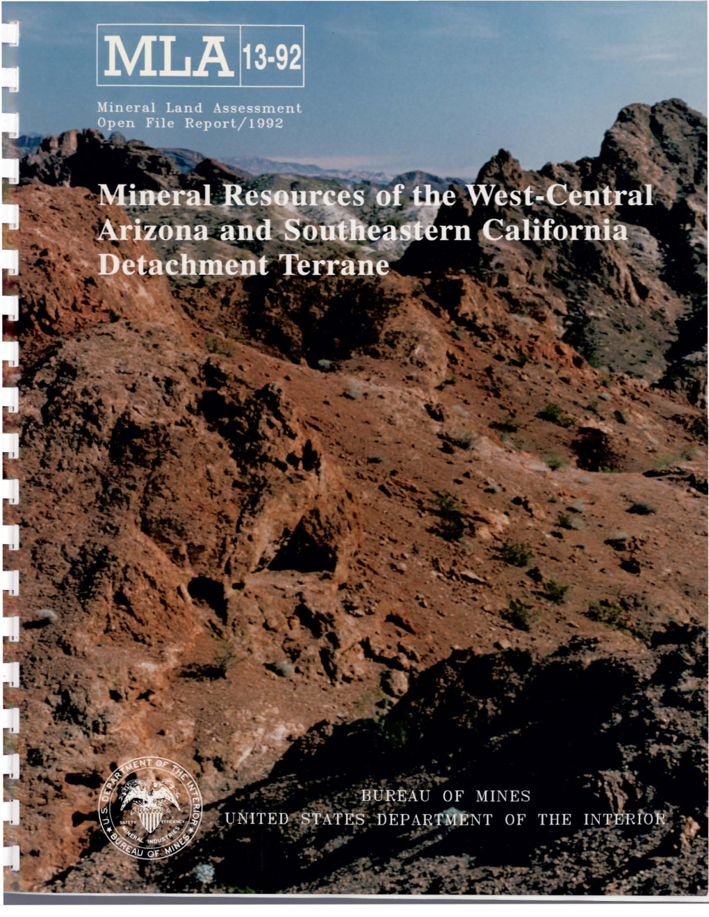Mineral Resources of the West-Central Arizona and Southeastern California Detachmentterrane