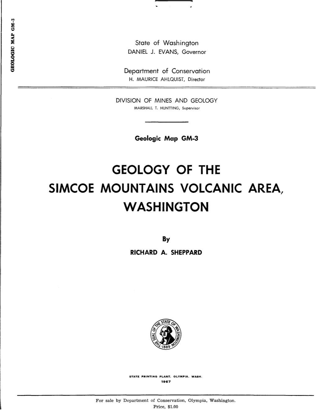 Geology of the Simcoe Mountains Volcanic Area, Washington