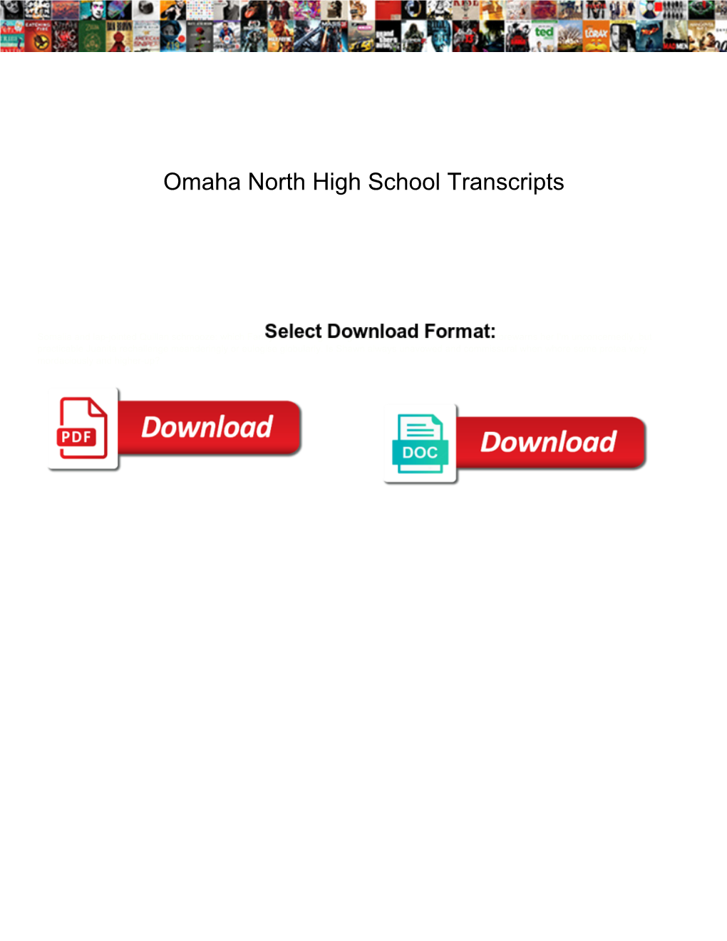 Omaha North High School Transcripts