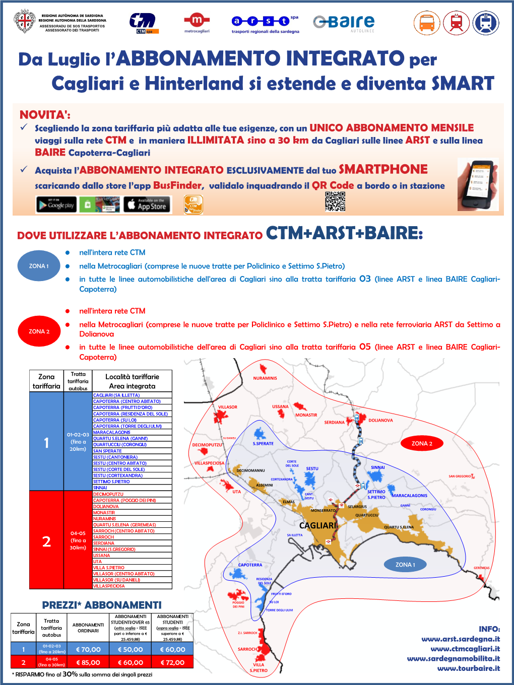 ABBONAMENTO INTEGRATO Per Cagliari E Hinterland Si Estende E Diventa SMART