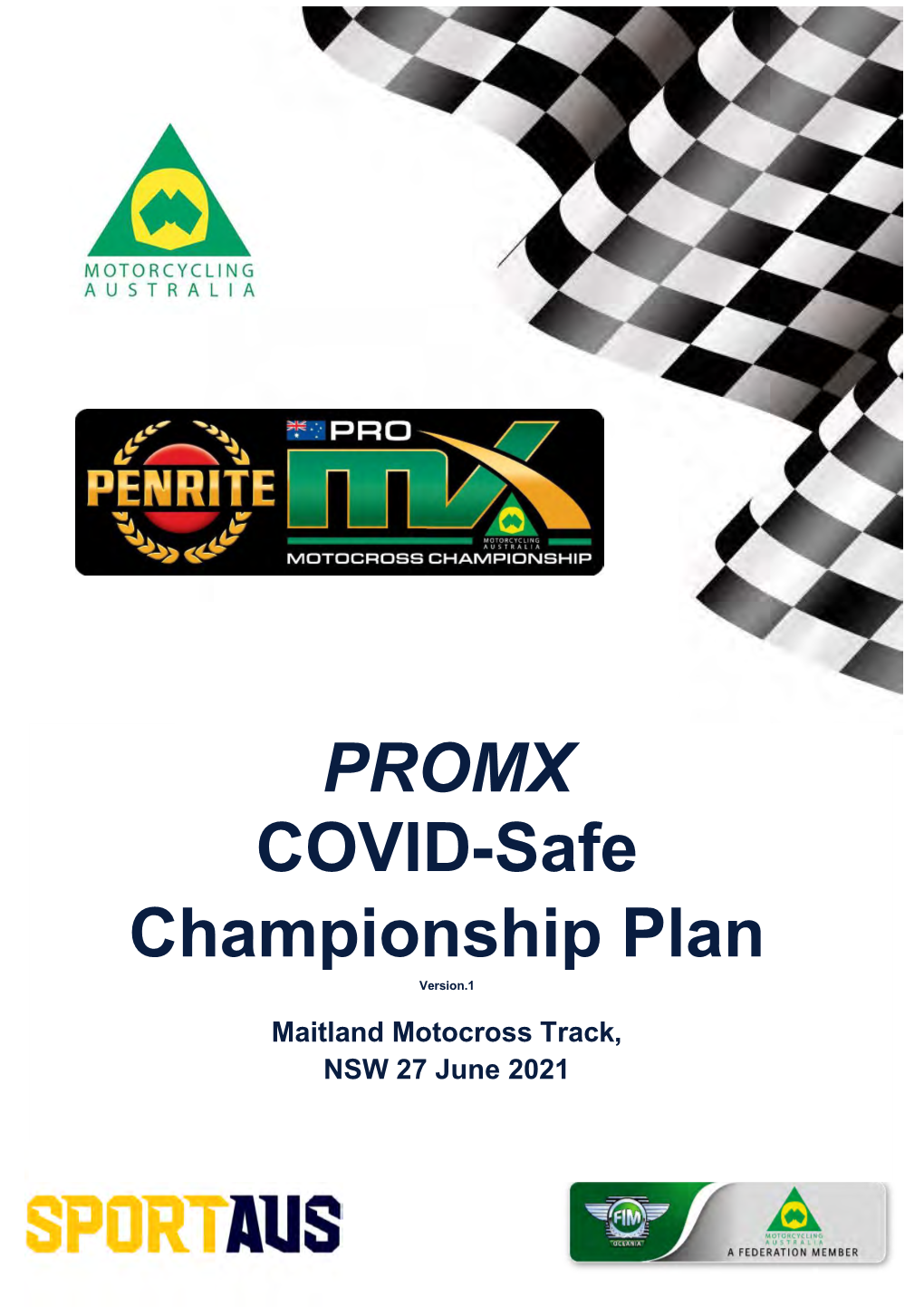 COVID-Safe Plan To, That Will Be Followed to Ensure a Safe and Viable COVID-Safe Championship Plan