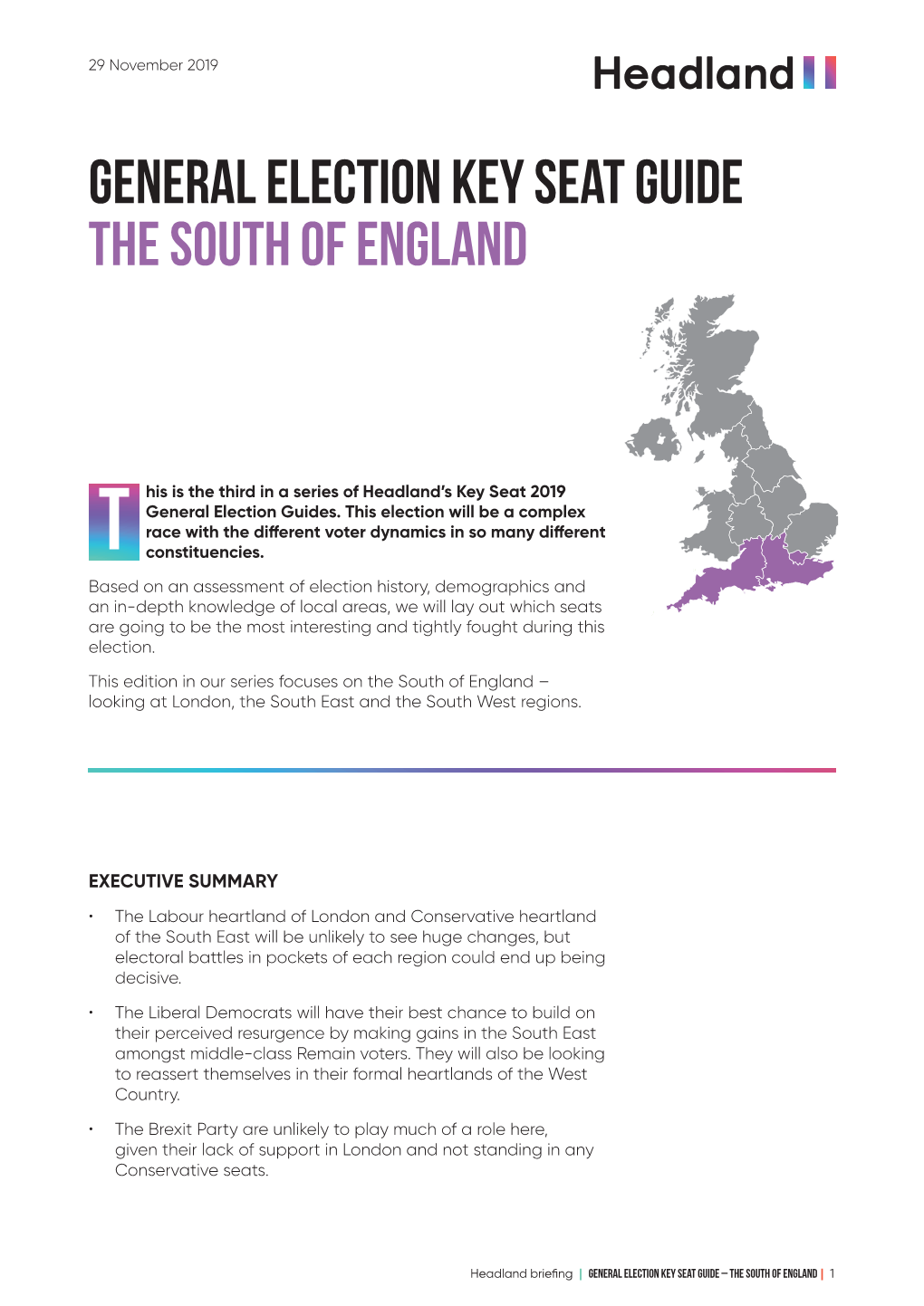 General Election Key Seat Guide the South of England