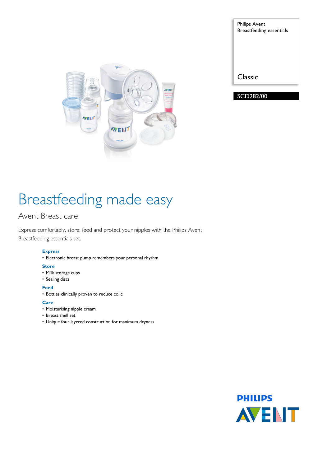 SCD282/00 Philips Breastfeeding Essentials