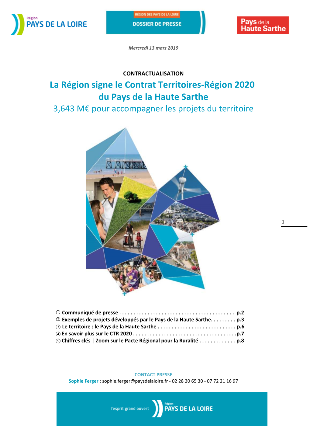 La Région Signe Le Contrat Territoires-Région 2020 Du Pays De La Haute Sarthe 3,643 M€ Pour Accompagner Les Projets Du Territoire