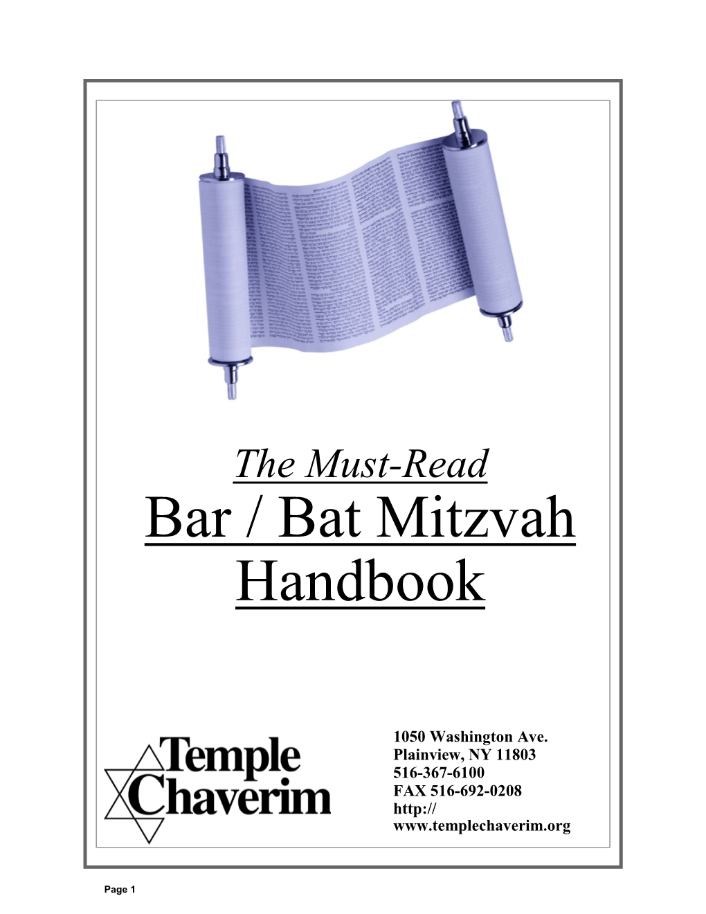 Bar / Bat Mitzvah Handbook