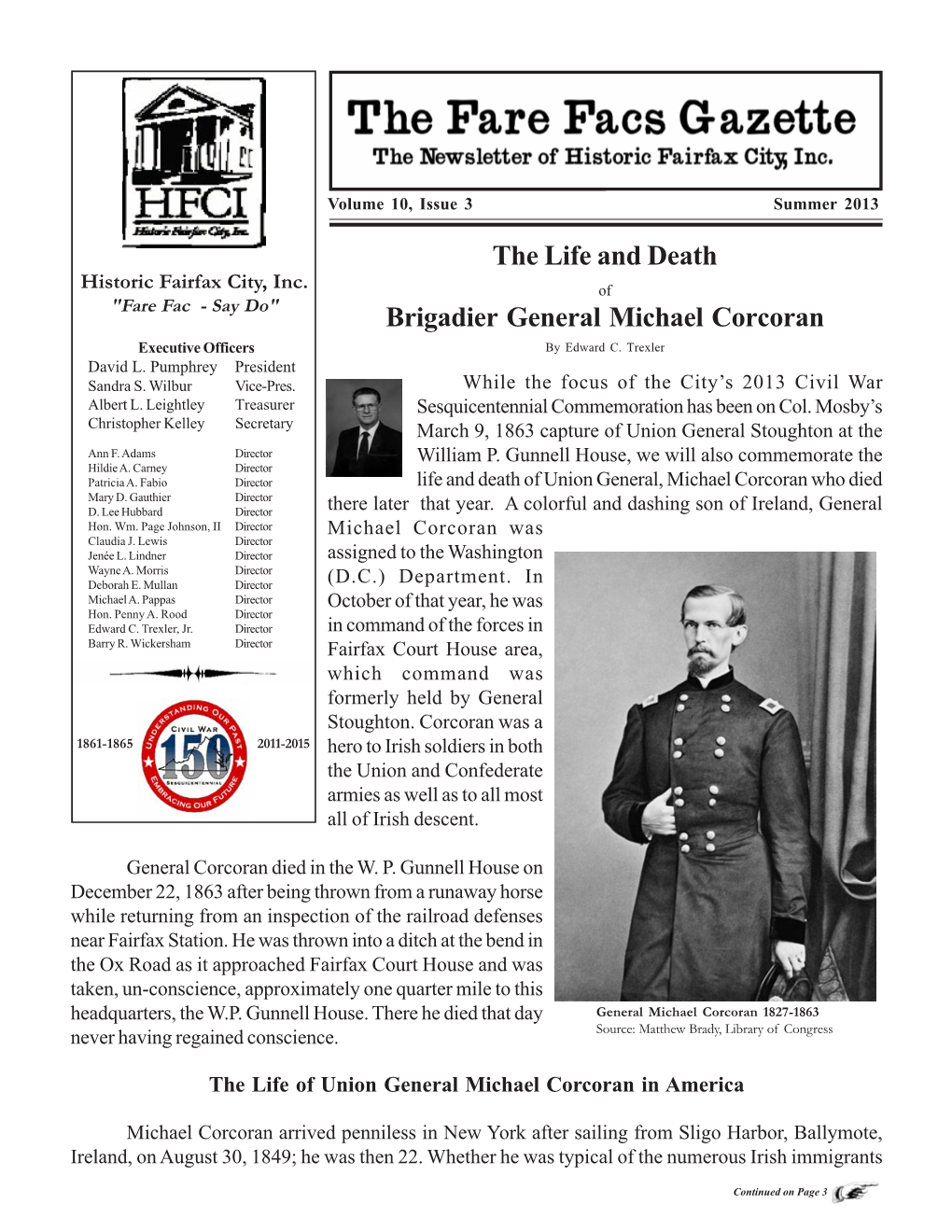 The Life and Death Brigadier General Michael Corcoran