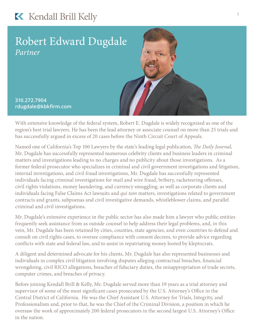 Robert Edward Dugdale Partner