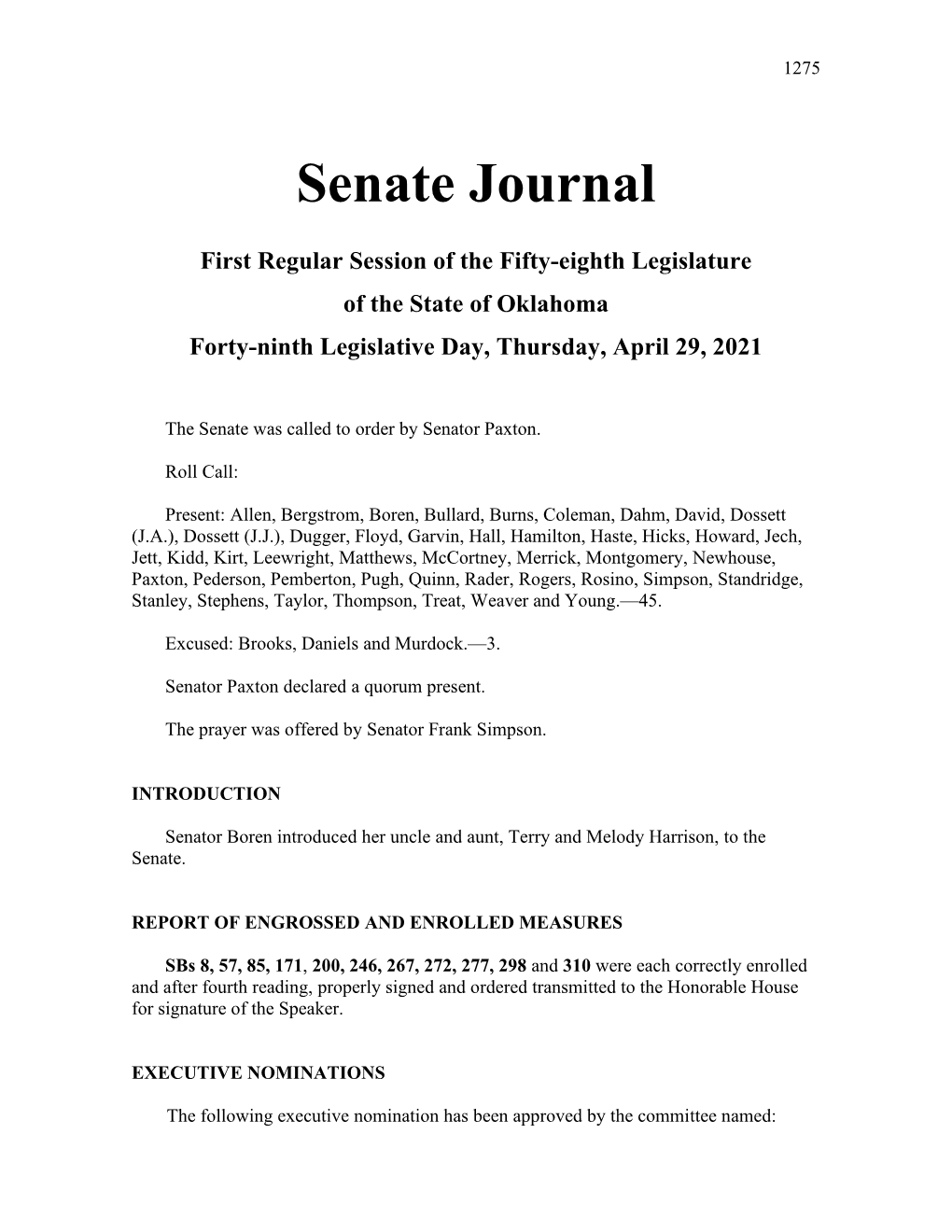 Senate Journal