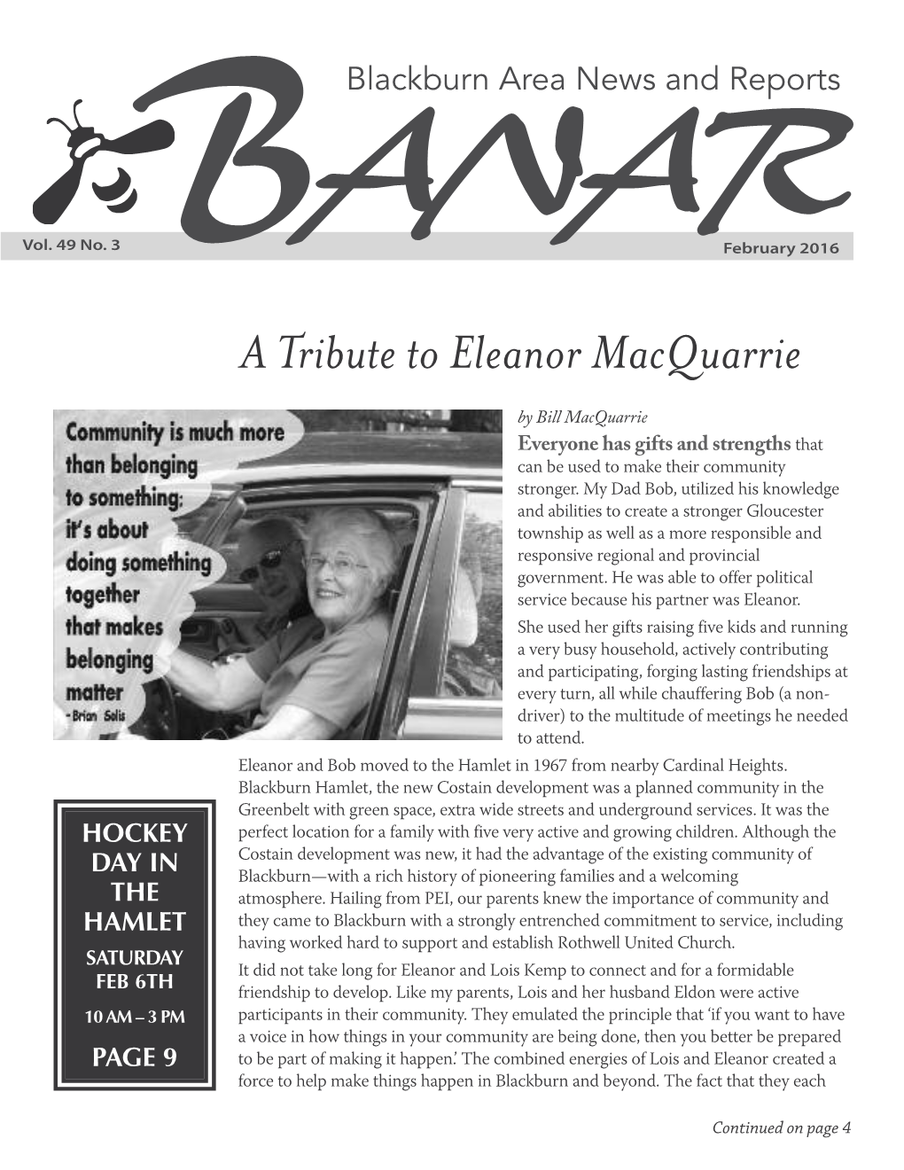 A Tribute to Eleanor Macquarrie