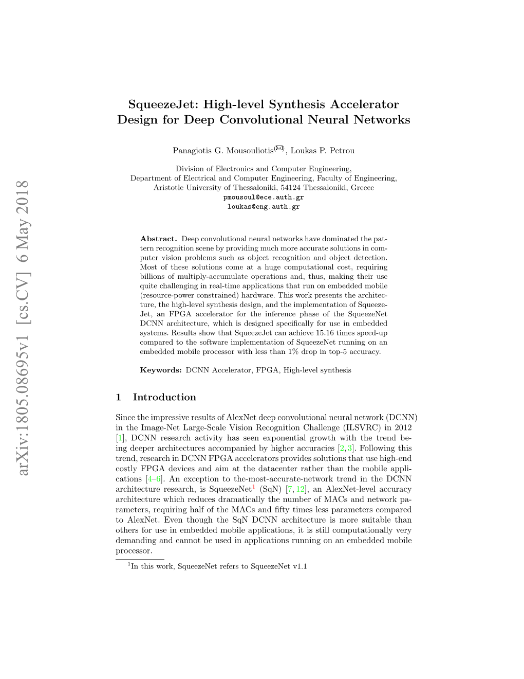 Arxiv:1805.08695V1 [Cs.CV] 6 May 2018 Cations [4–6]