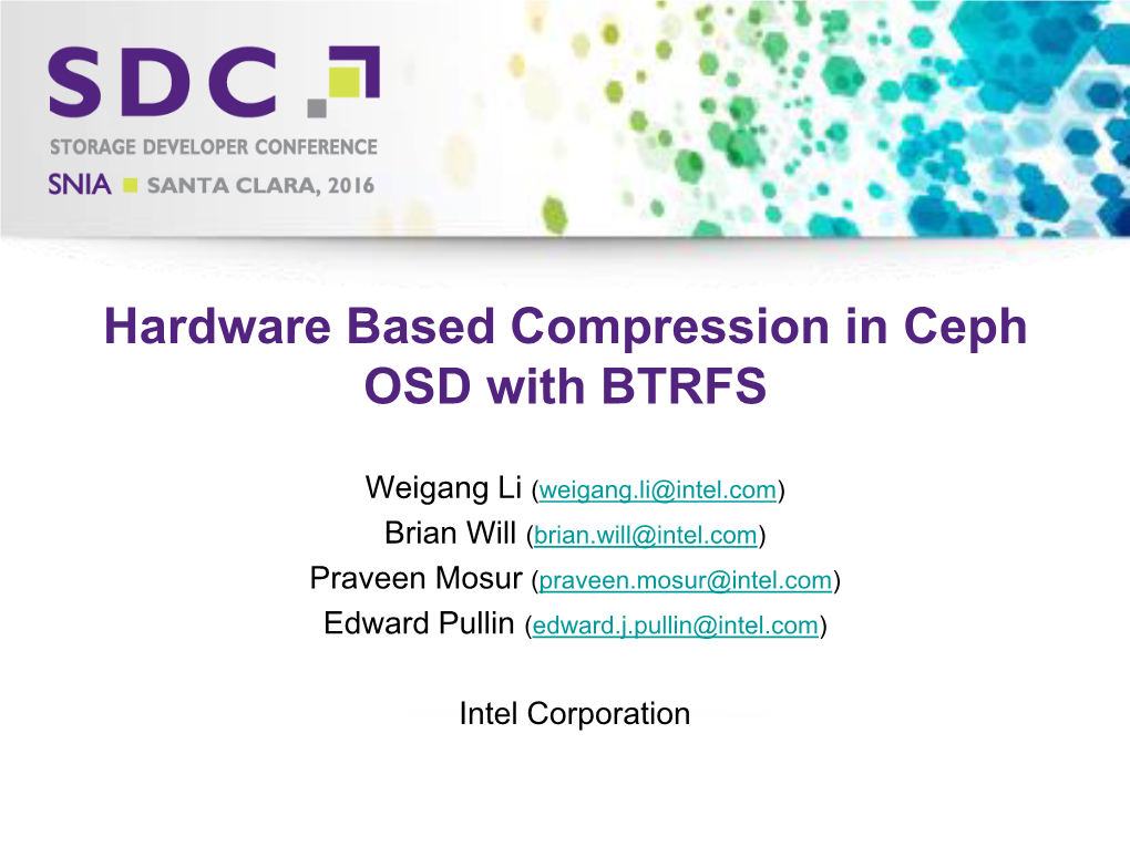Compression in Ceph OSD with BTRFS