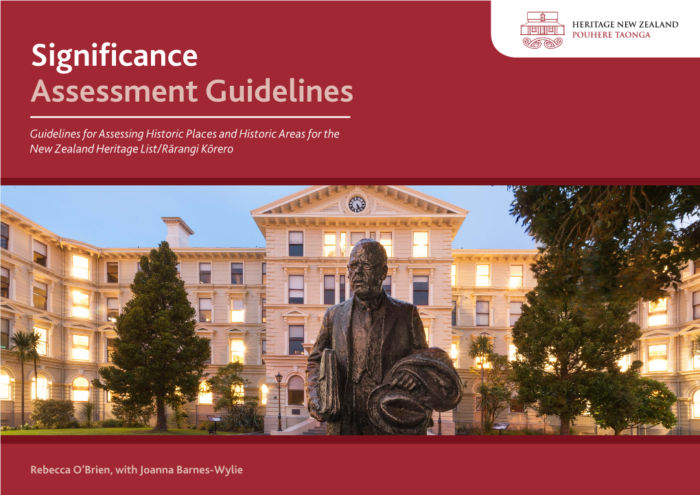 Significance Assessment Guidelines