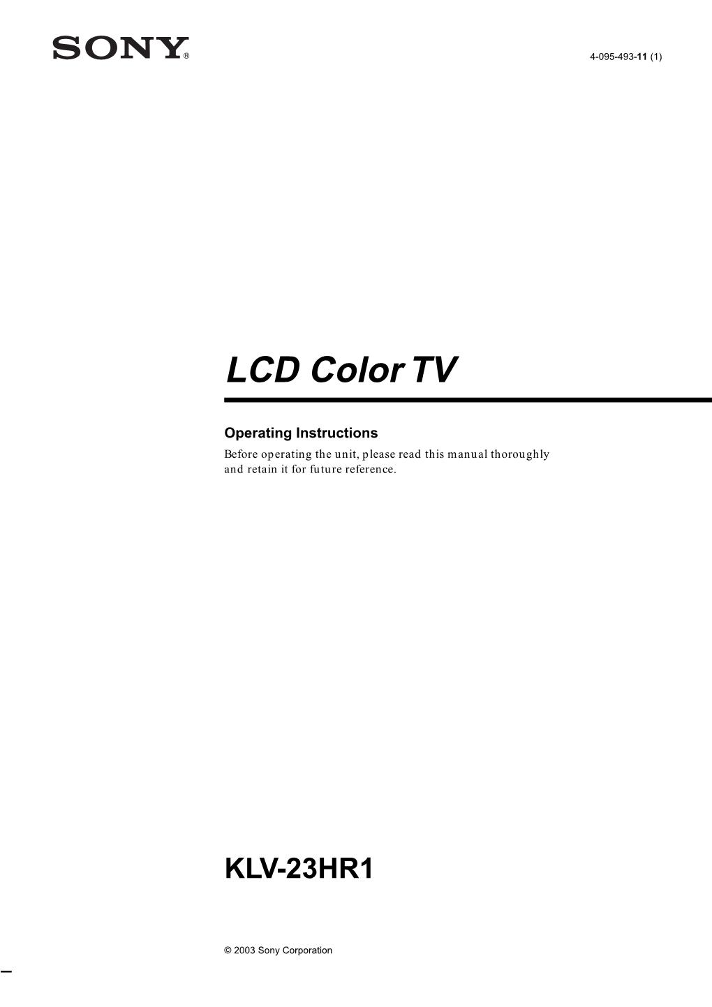 LCD Color TV