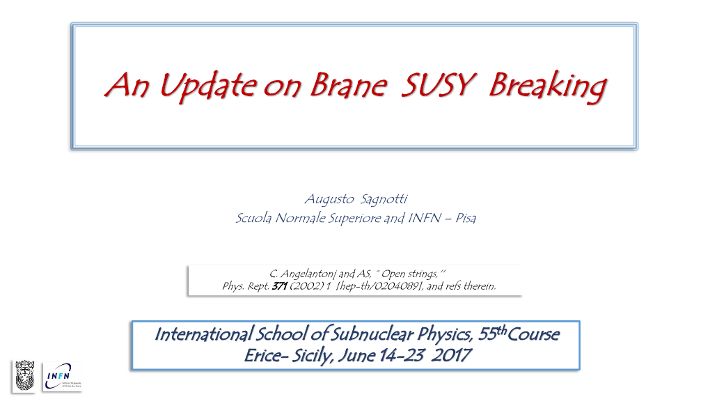 An Update on Brane SUSY Breaking