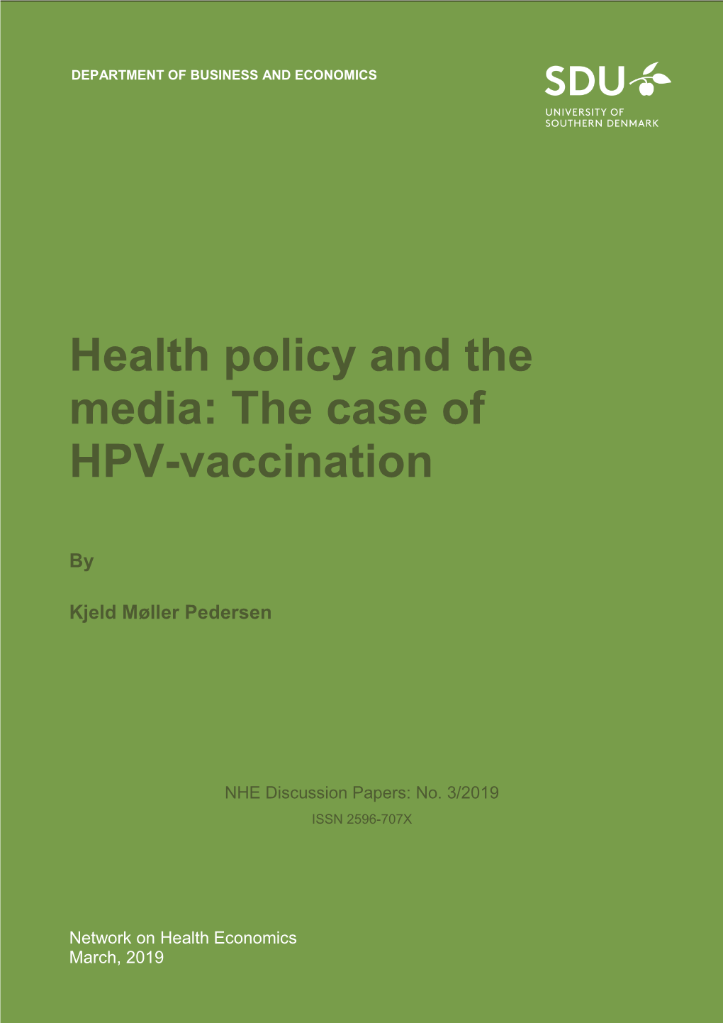 Health Policy and the Media: the Case of HPV-Vaccination