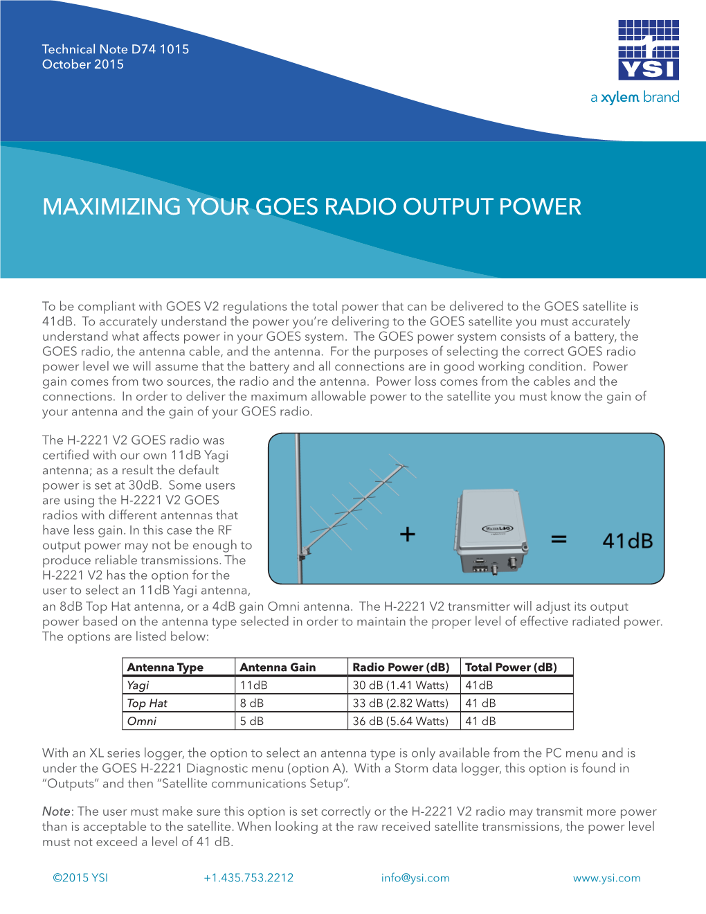 Maximizing Your Goes Radio Output Power