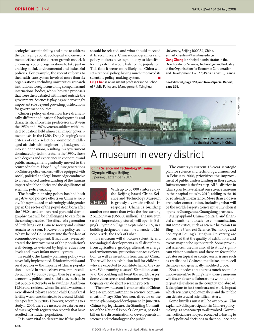 A Museum in Every District Public Management Gradually Moved to the Centre of Politics