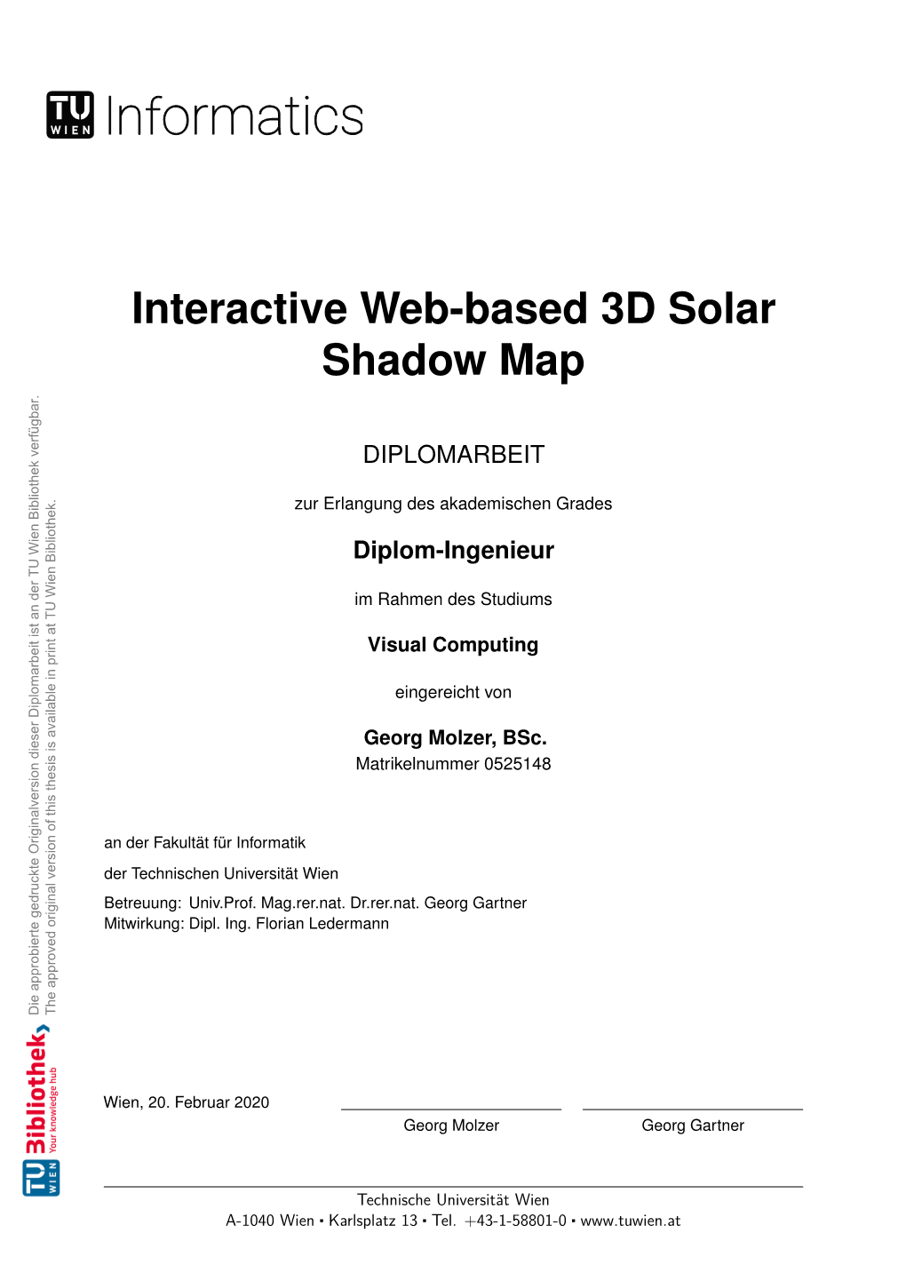 Interactive Web-Based 3D Solar Shadow