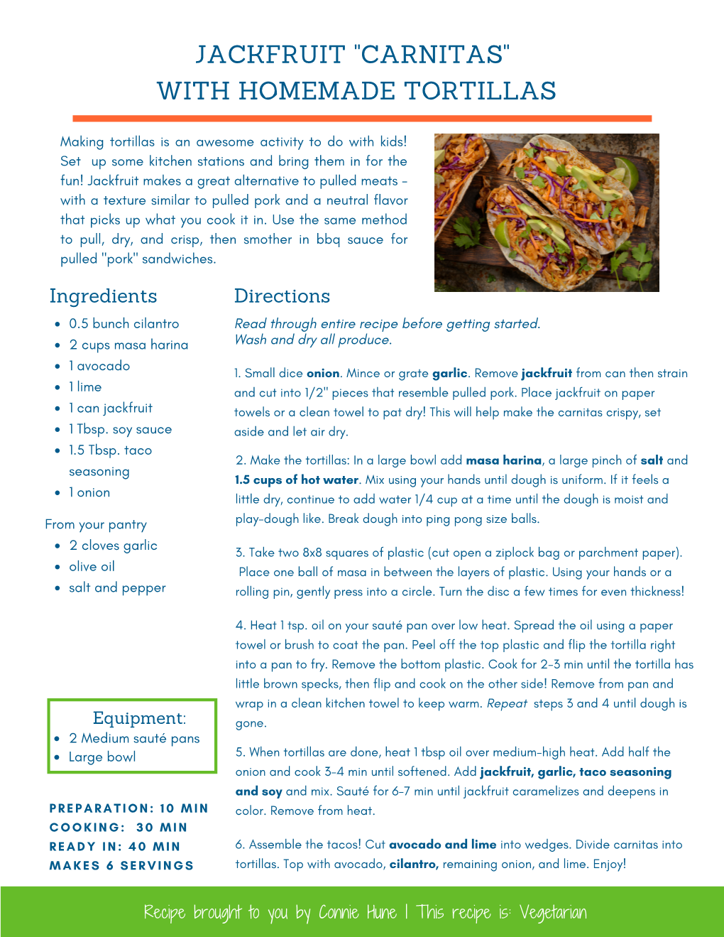 WEEK 18 VEGGIE: Jackfruit "Carnitas"