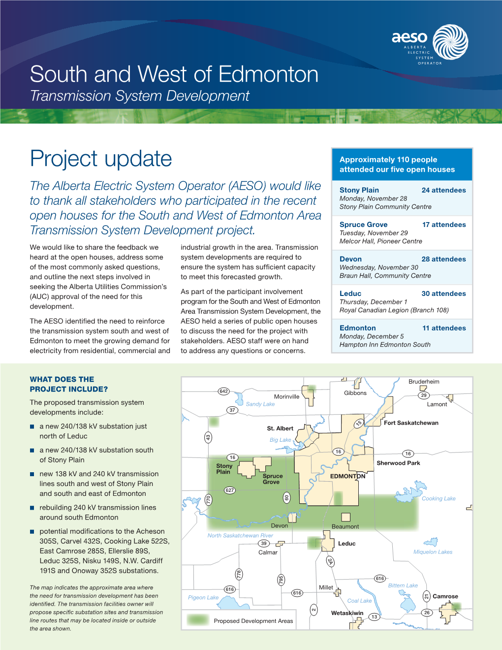 South and West of Edmonton Newsletter