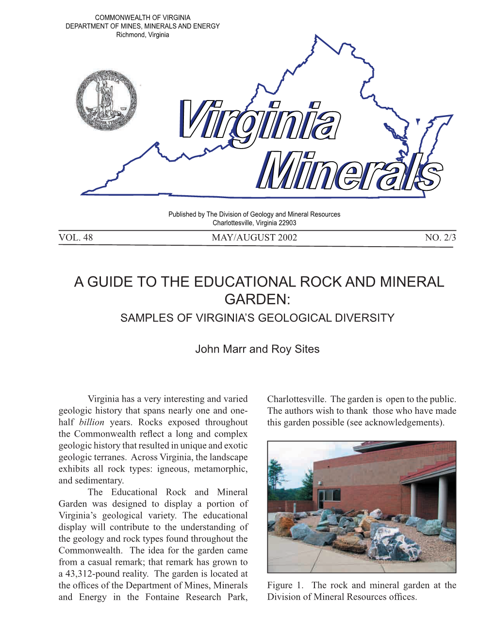 A Guide to the Educational Rock and Mineral Garden: Samples of Virginia’S Geological Diversity