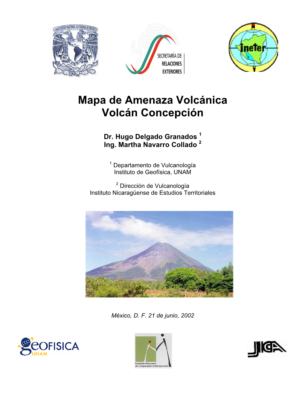 Mapa De Amenaza Volcánica Volcán Concepción