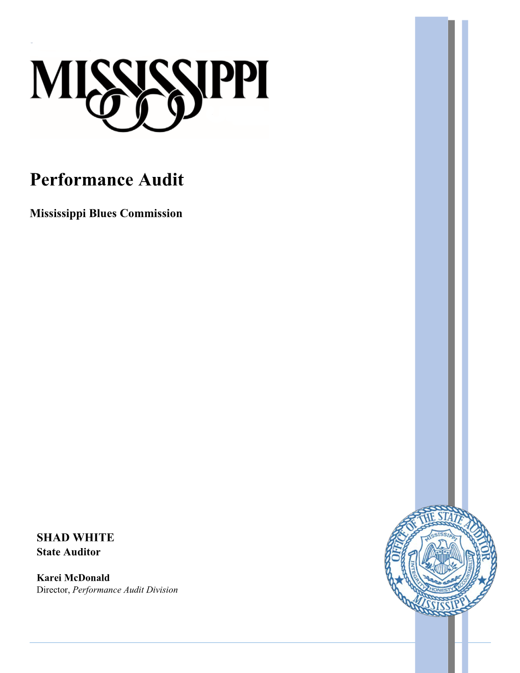 2019 Performance Audit of Mississippi Blues Commission.Pdf