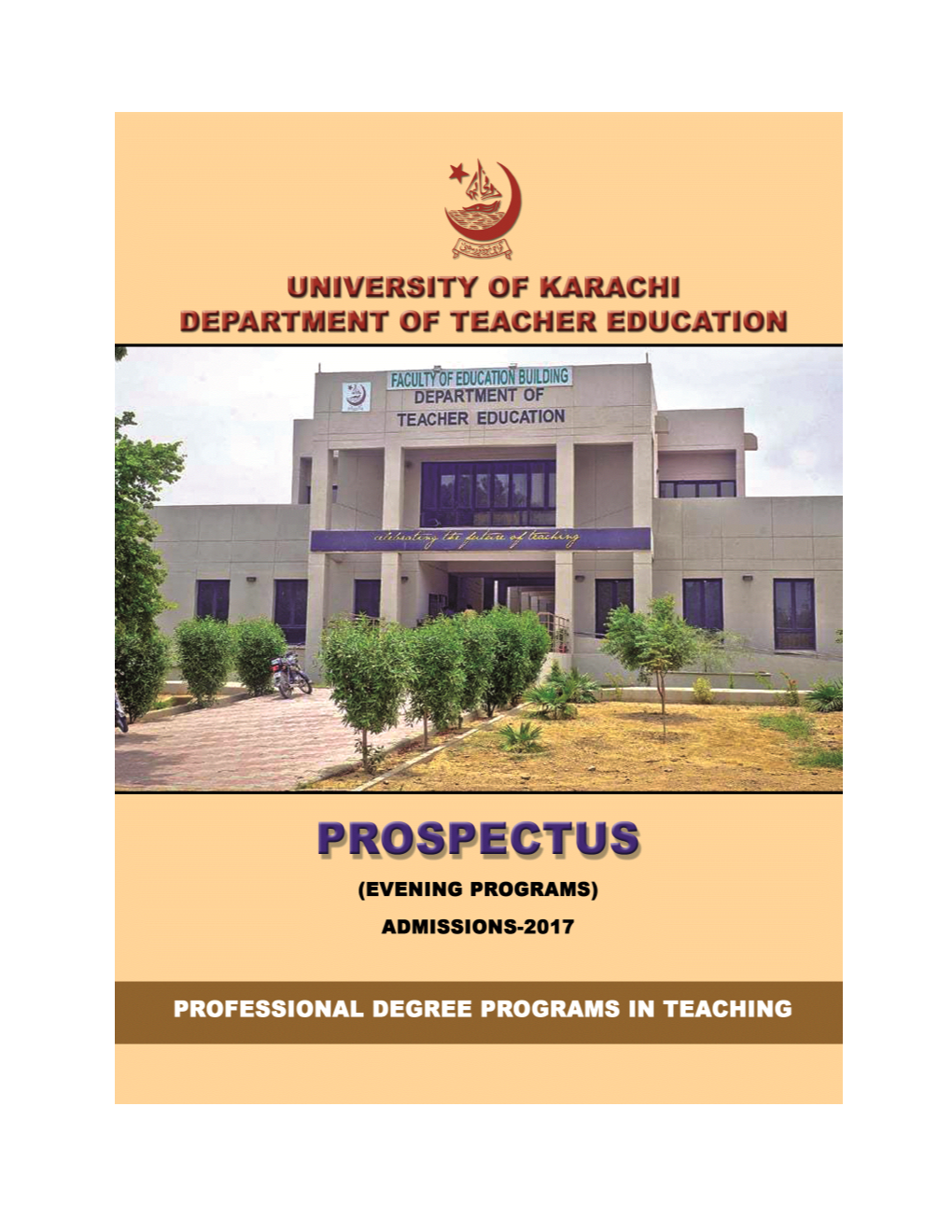 Department of Teacher Education University of Karachi