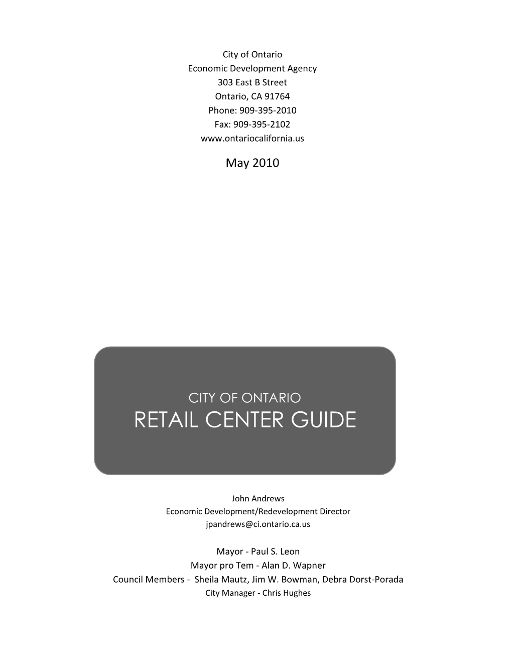 Retail Center Guide