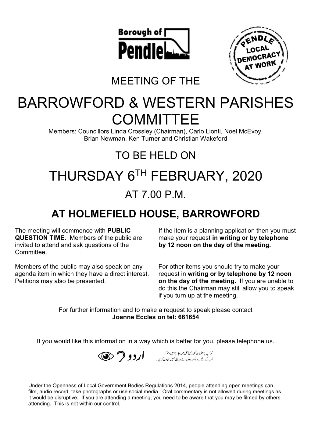 Barrowford & Western Parishes Committee