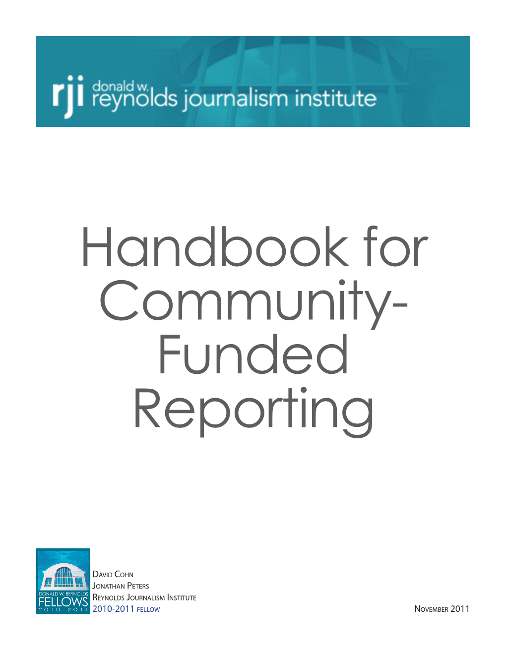 Handbook for Community- Funded Reporting