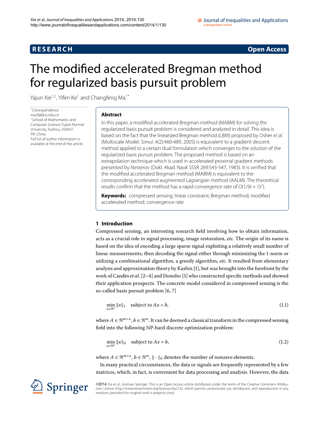 The Modified Accelerated Bregman Method for Regularized Basis Pursuit