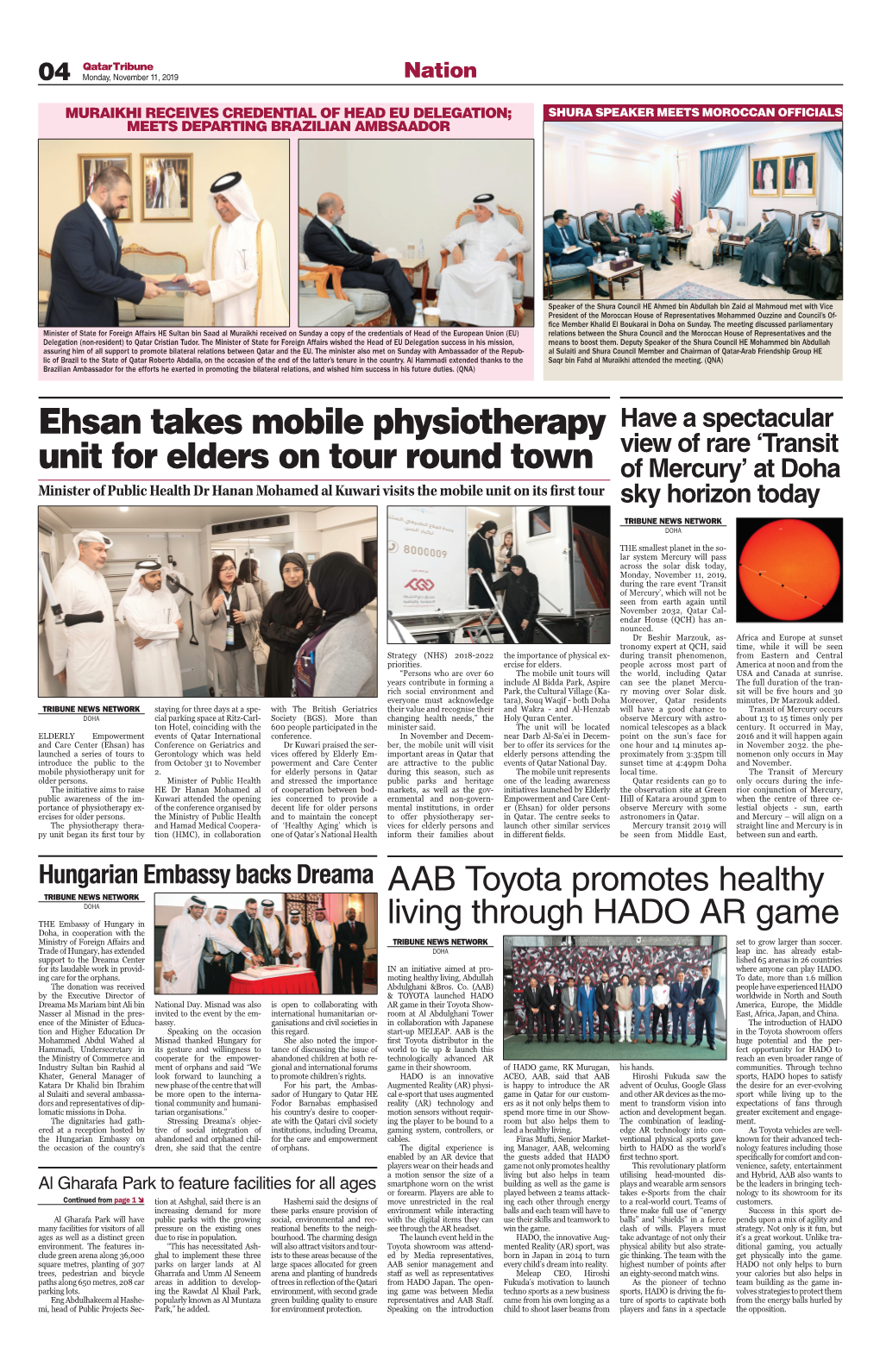 Ehsan Takes Mobile Physiotherapy Unit for Elders on Tour Round Town