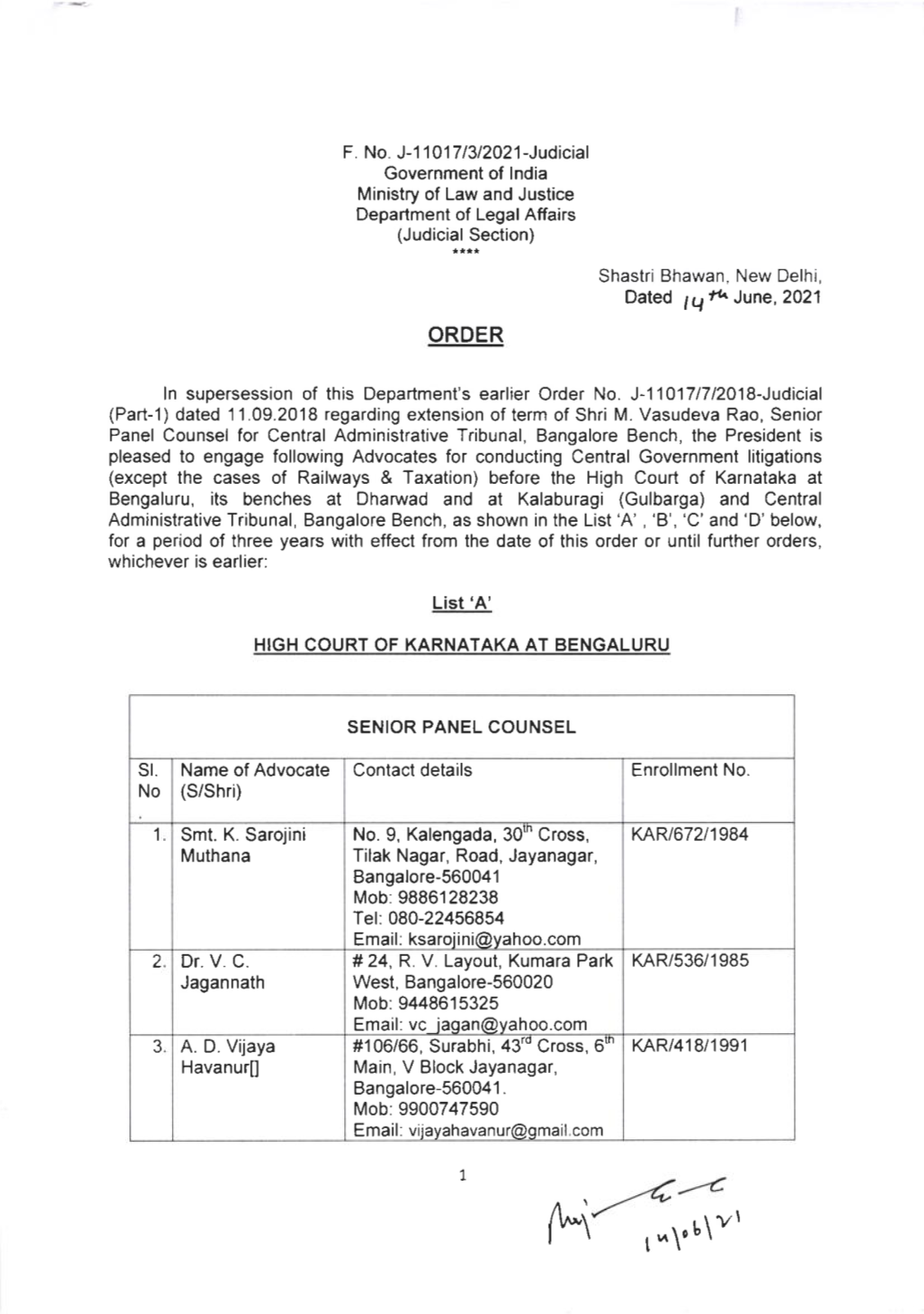 Karnataka Panel 2021.Pdf