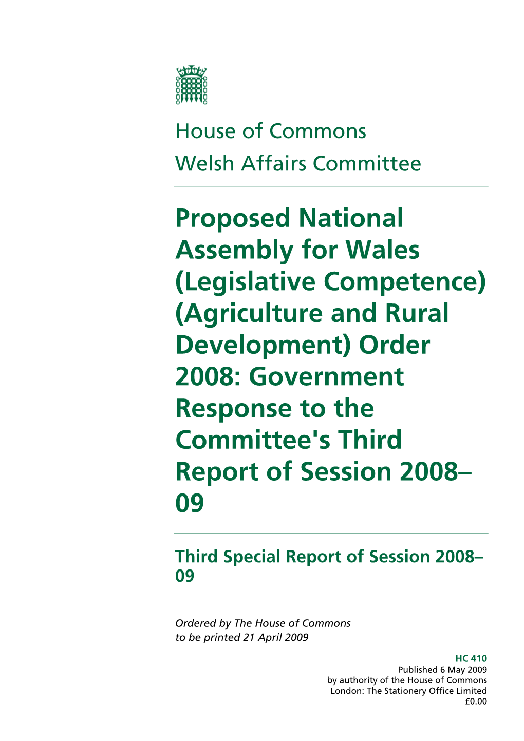 Proposed National Assembly for Wales (Legislative Competence