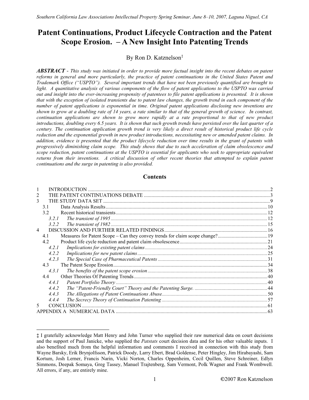 On Patent Continuations