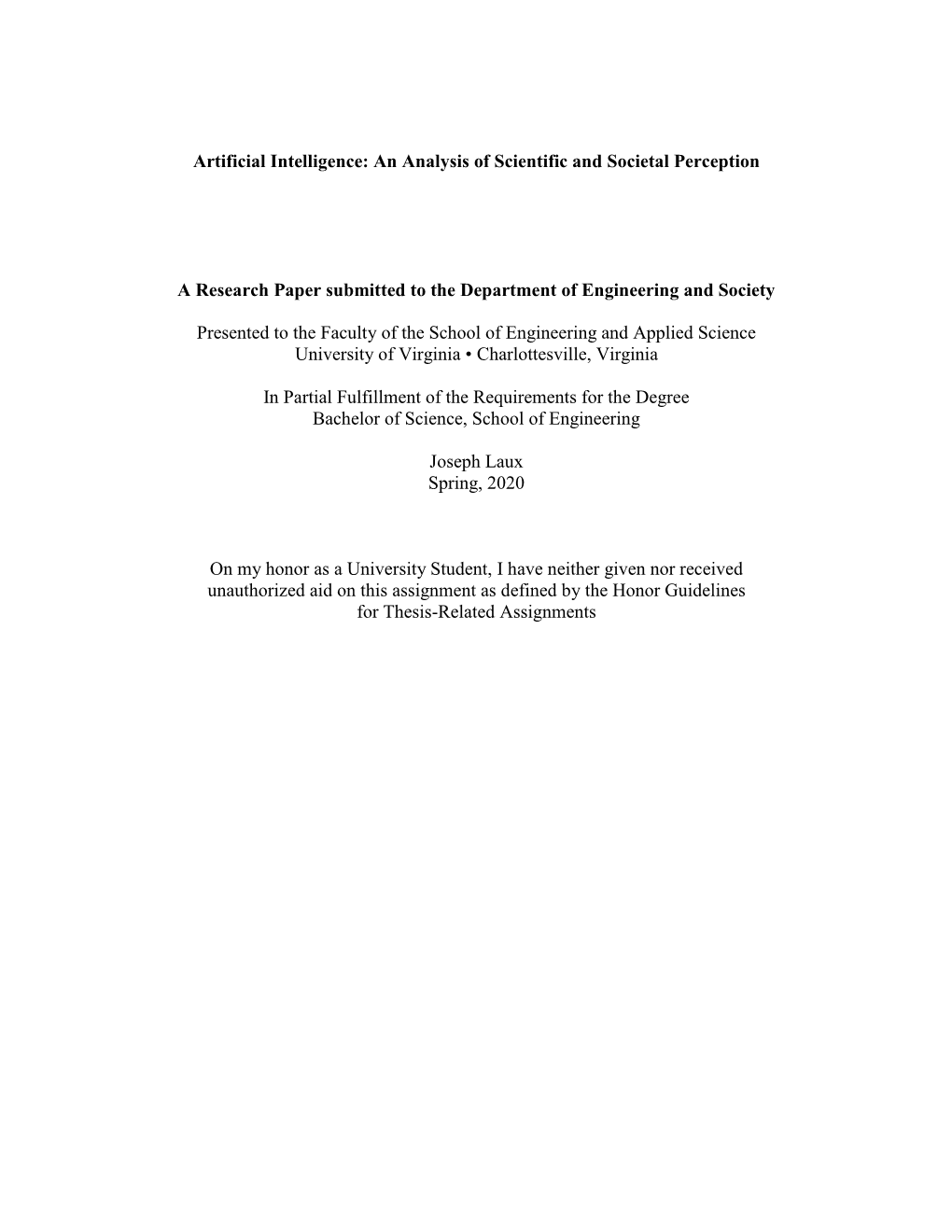 Artificial Intelligence: an Analysis of Scientific and Societal Perception