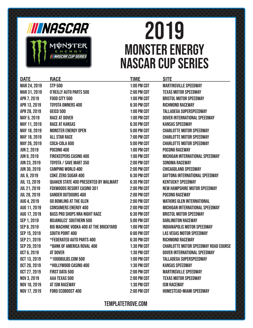 Monster Energy NASCAR Cup Series