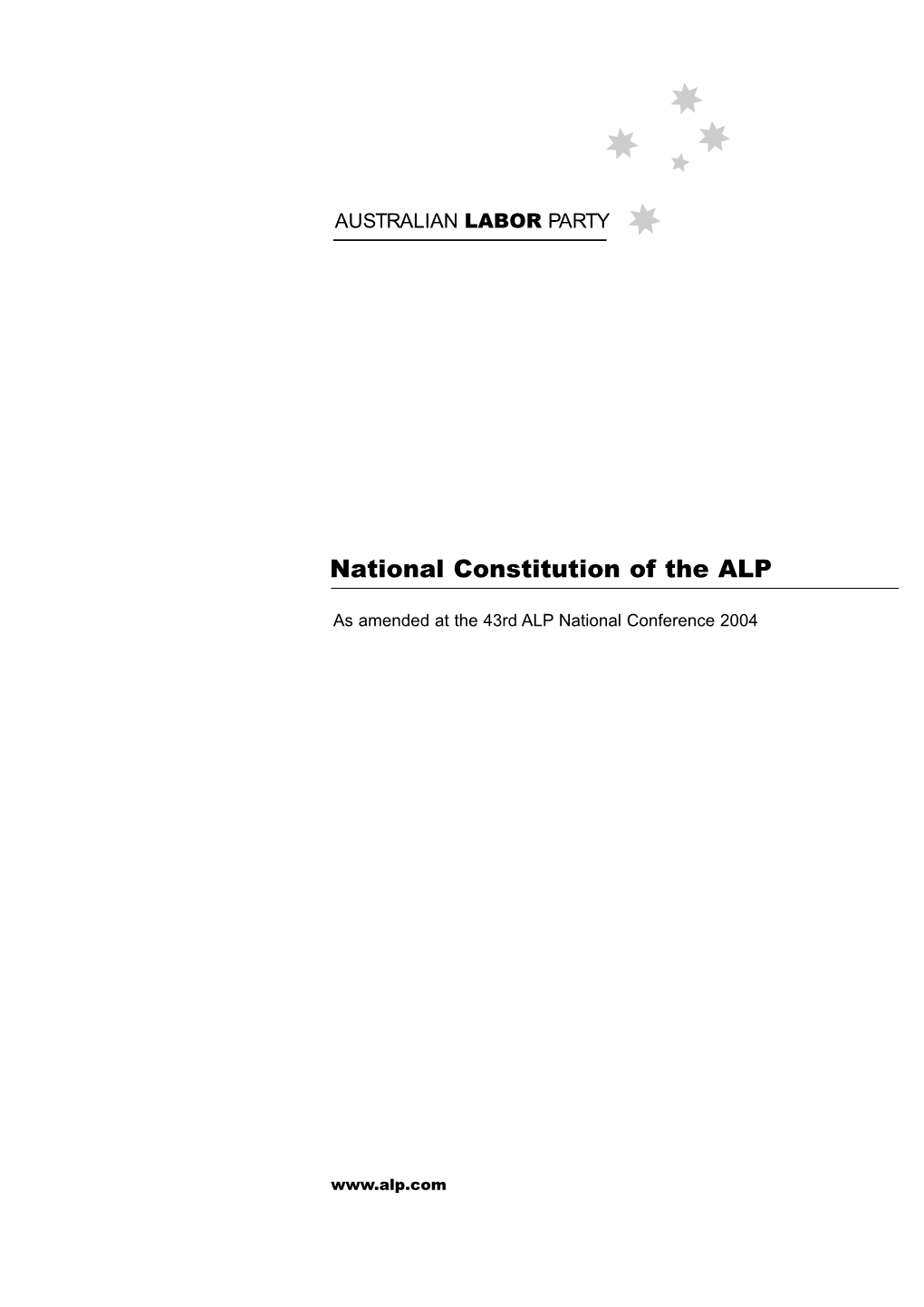 National Constitution of the ALP