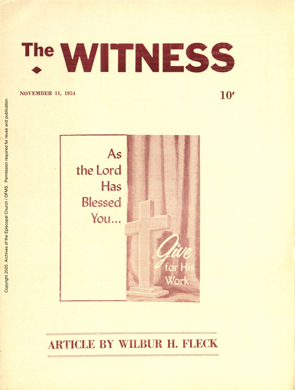 1954 the Witness, Vol. 41, No. 51. November 11, 1954