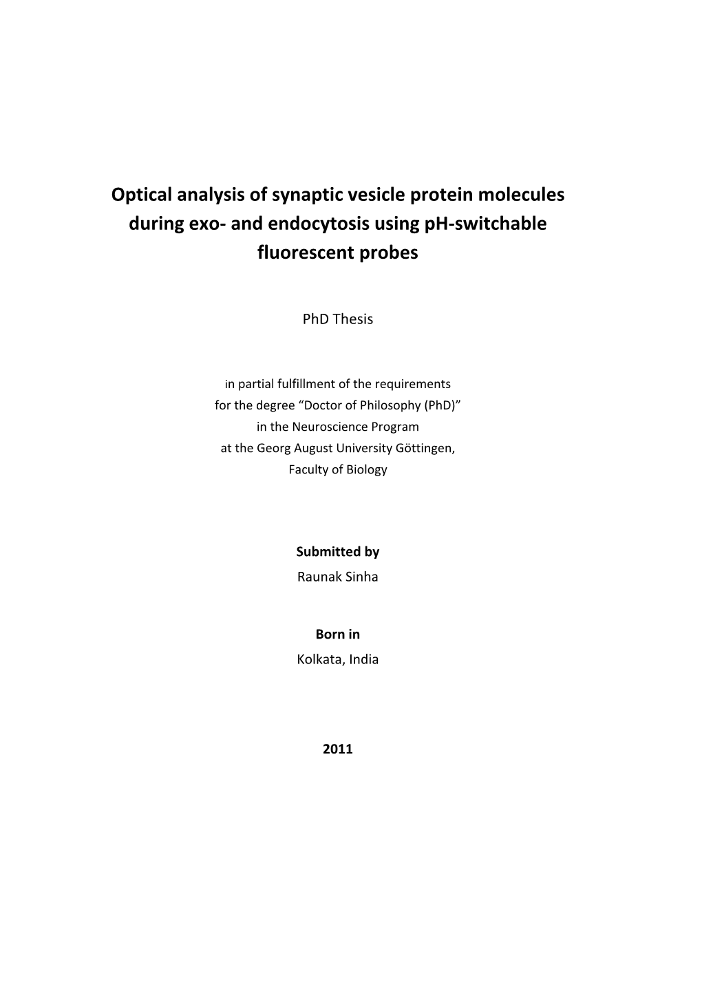 Optical Analysis of Synaptic Vesicle Protein Molecules During Exo- And