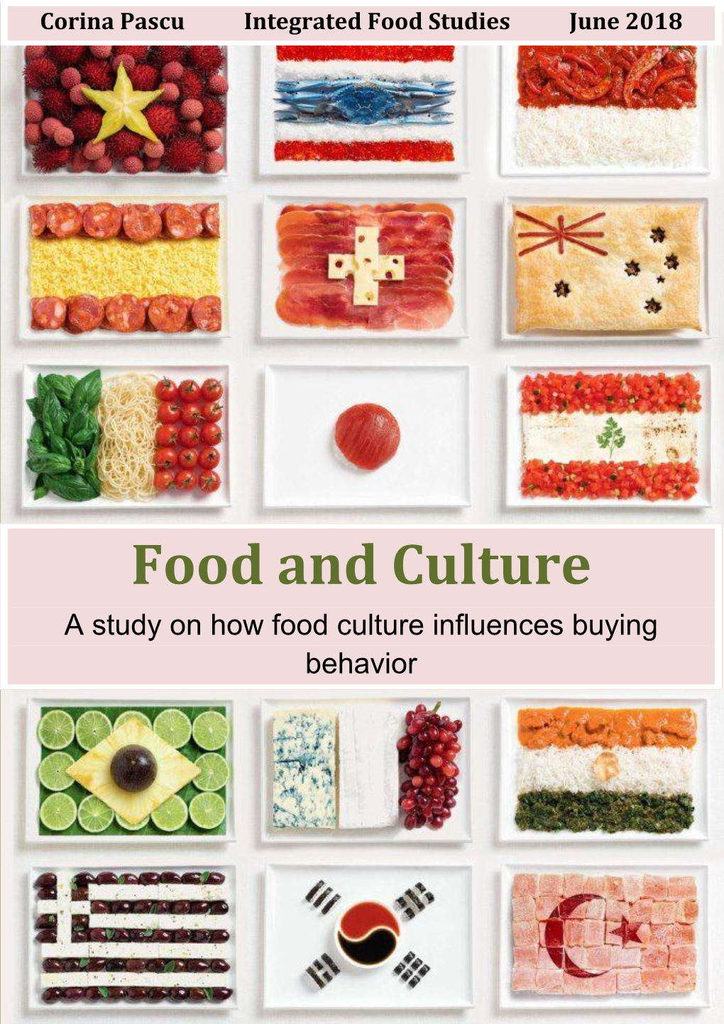 Food and Culture a Study on How Food Culture Influences Buying Behavior