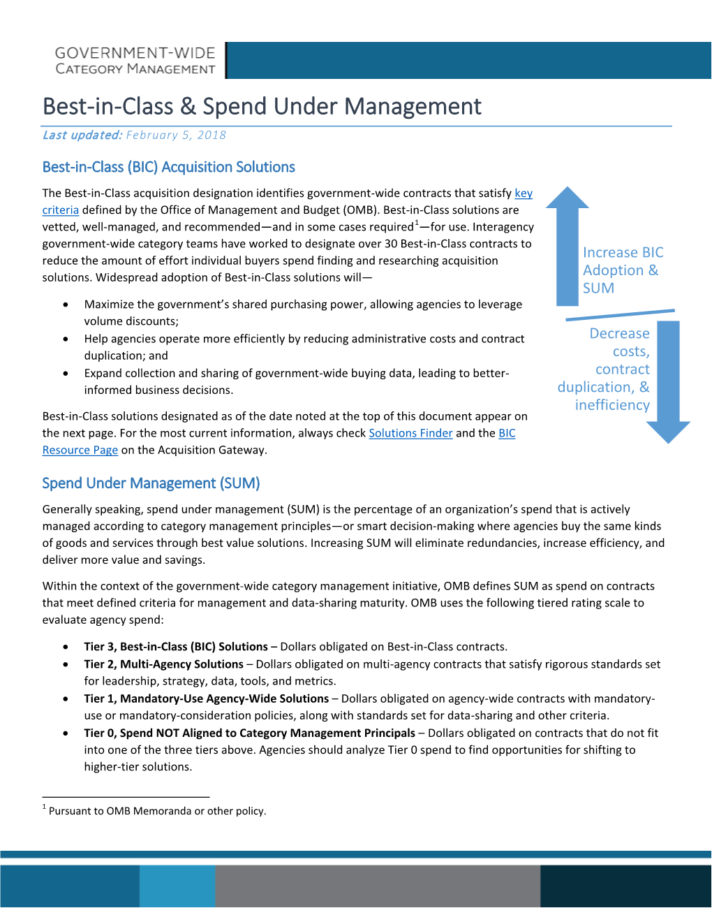 Best-In-Class & Spend Under Management