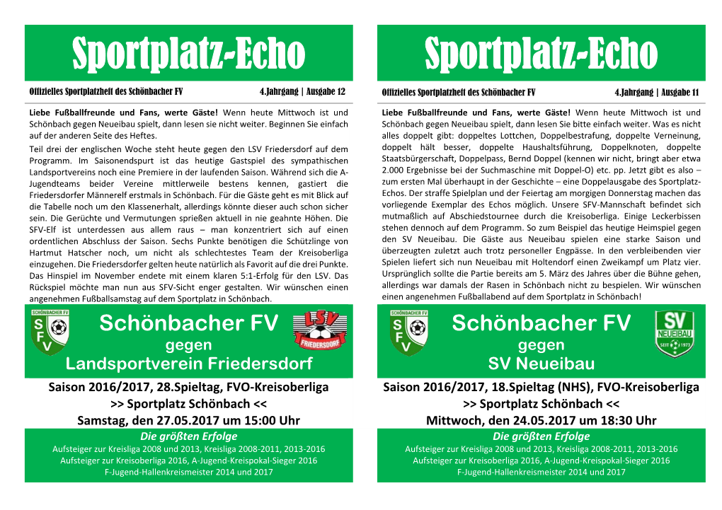 Sportplatz-Echo Sportplatz-Echo