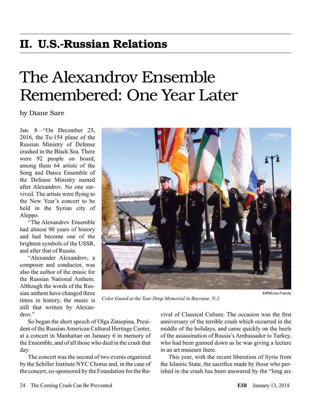 The Alexandrov Ensemble Remembered: One Year Later by Diane Sare